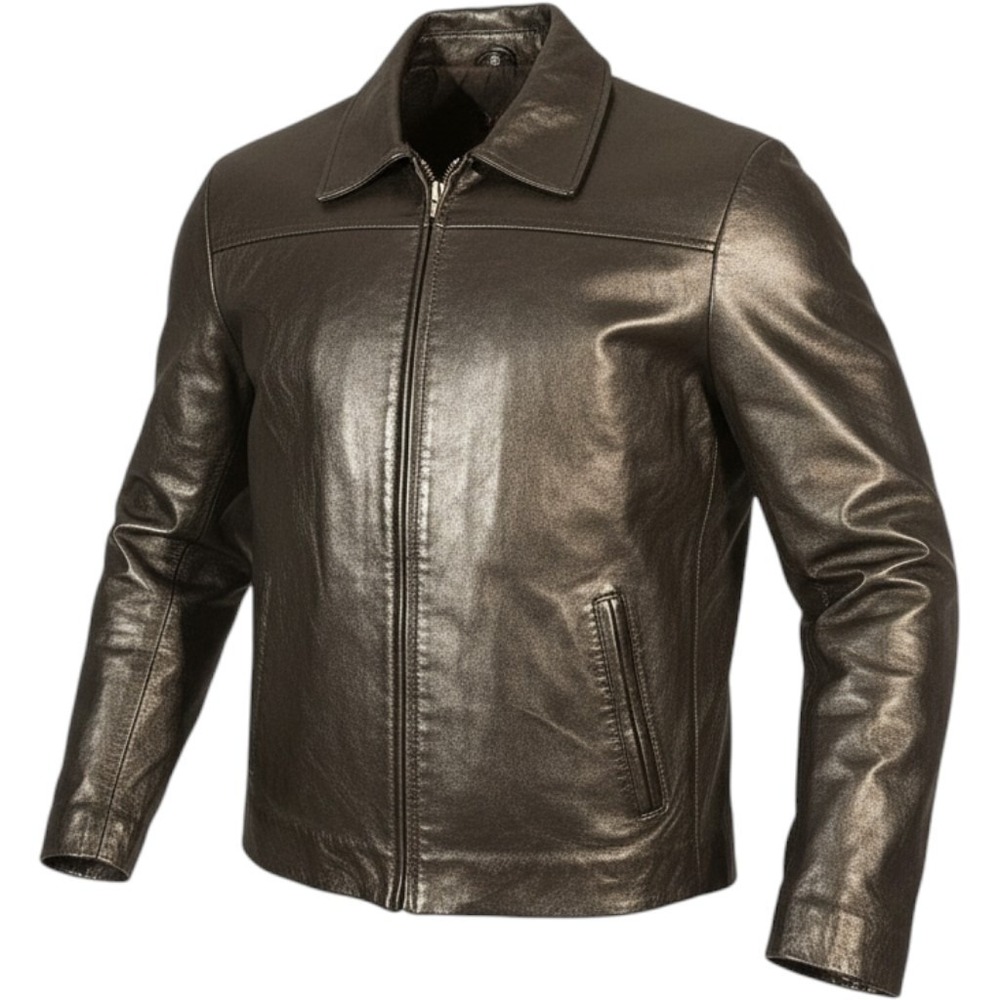 Vintage Rogue by Reilly Olmes Distressed Black Leather Bomber Jacket Mens Small